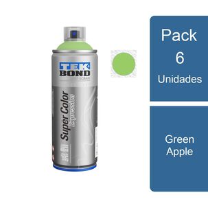 Pack 6 Pinturas Aerosol Spray Expression Green Apple Tekbond
